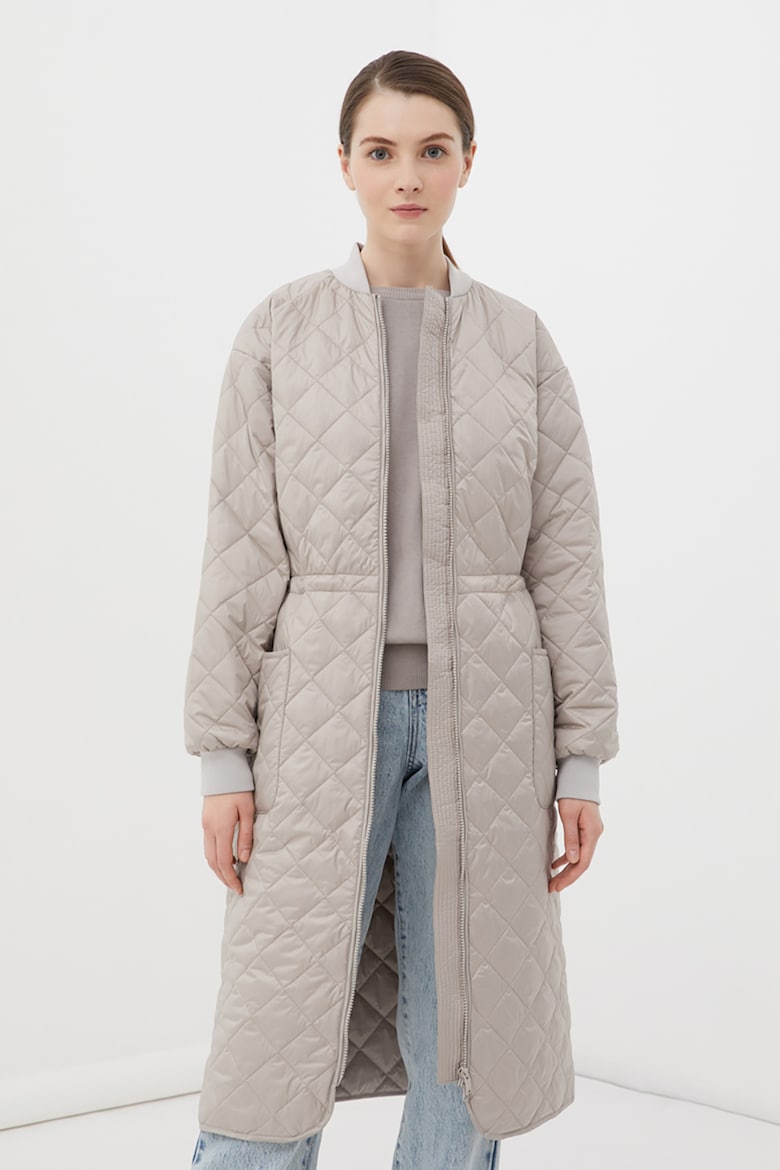 утепленная зимняя куртка с вшитыми карманами edc by esprit коричневый Зимняя куртка с вшитыми карманами Finn Flare, серый