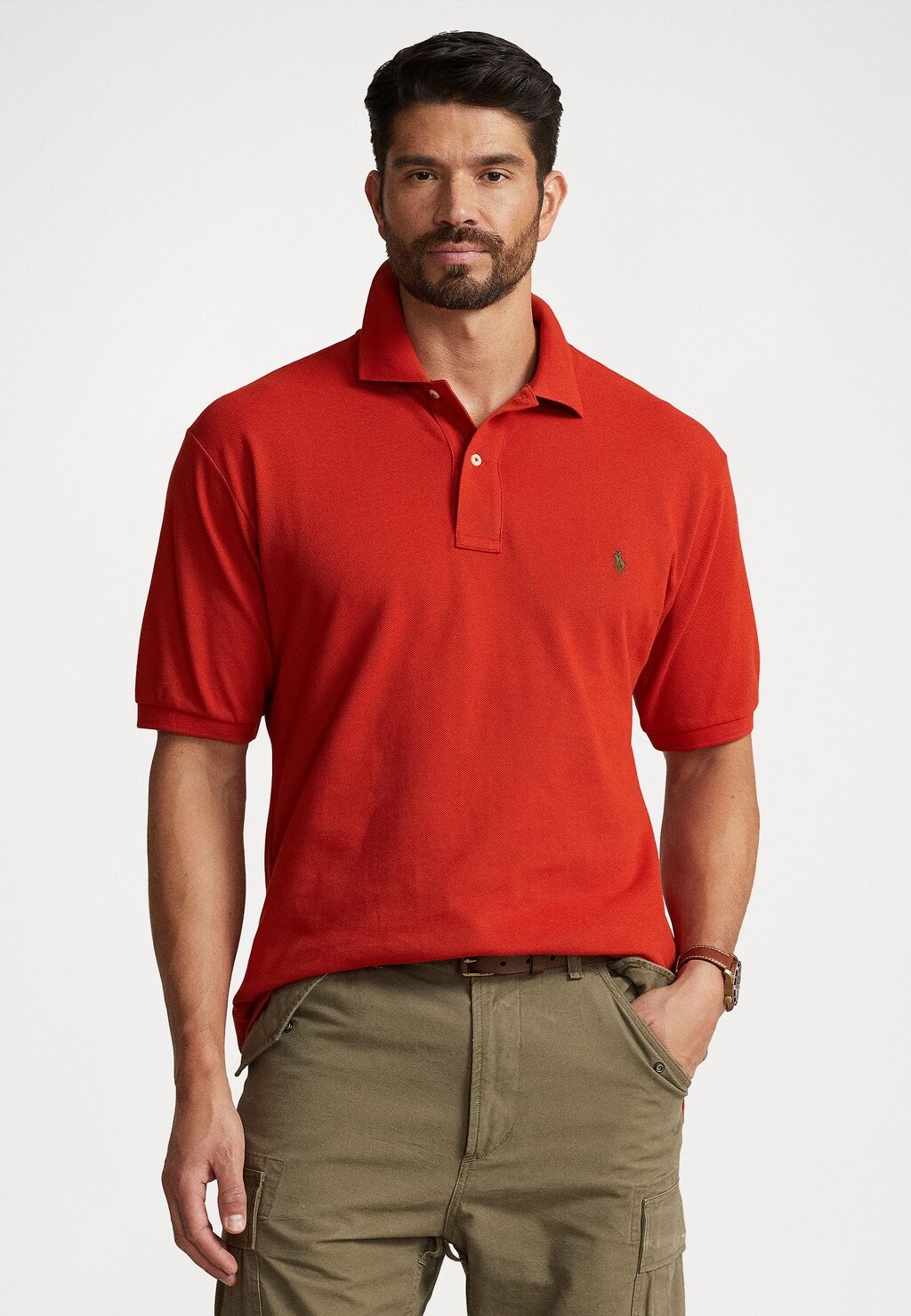 

Поло BASIC Polo Ralph Lauren Big & Tall, спортивный оранжевый