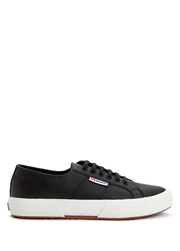 

Женские кожаные кроссовки с черным логотипом Superga, Черный