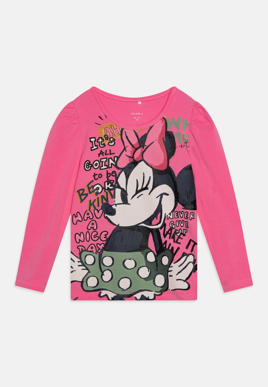 

Топ с длинными рукавами NMFSISA DISNEY MINNIE Name it, цвет pink cosmos
