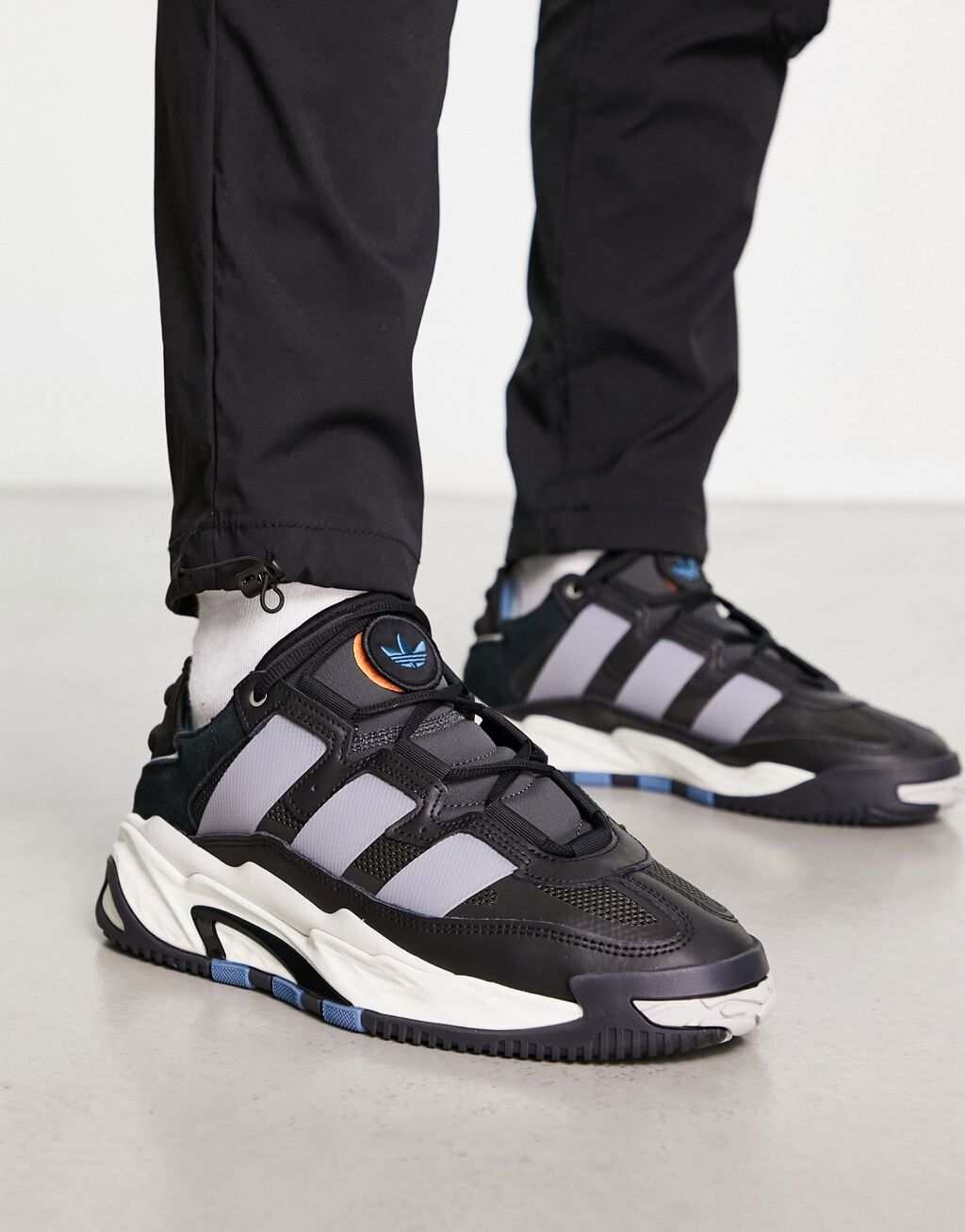 Черно-белые кроссовки adidas Originals Niteball кроссовки wmns adidas originals niteball 2 0 sky blue gw0883 синий