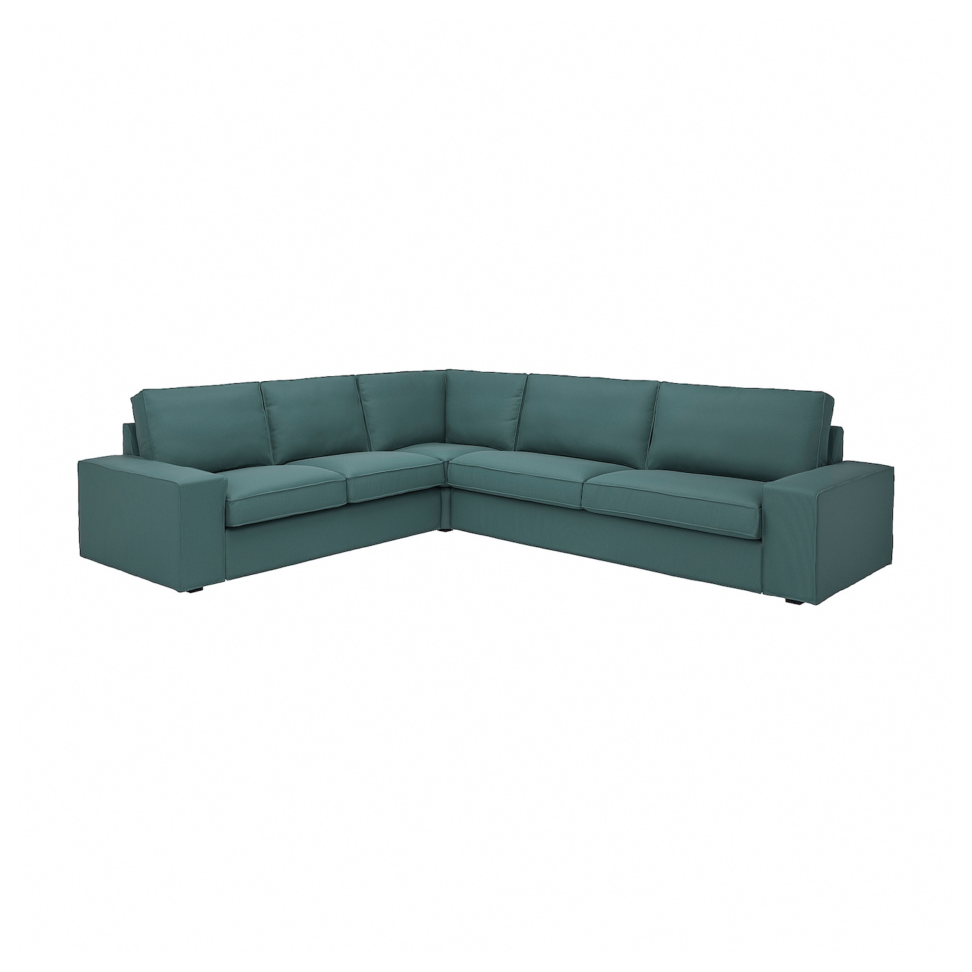 КИВИК Диван угловой, 5-местный, Келинге серо-бирюзовый KIVIK IKEA плюшевые эластичные чехол для диванной подушки однотонный секционный угловой чехол для дивана плотный чехол для дивана дивана сиденья п
