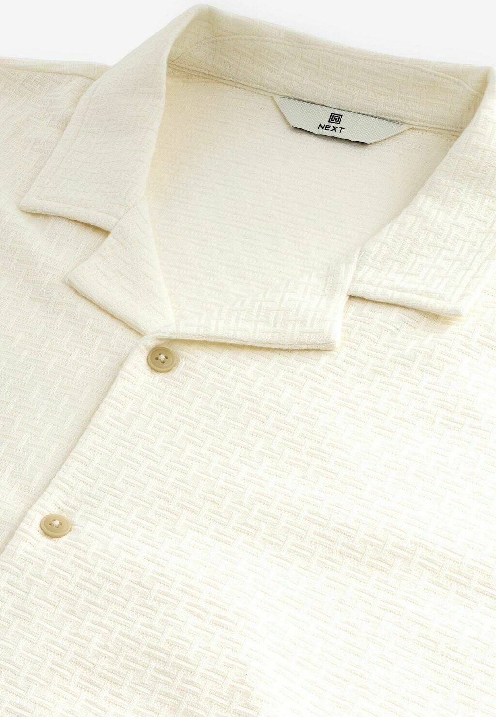 

Рубашка Textured Short Sleeve-Regular Fit Next, белая