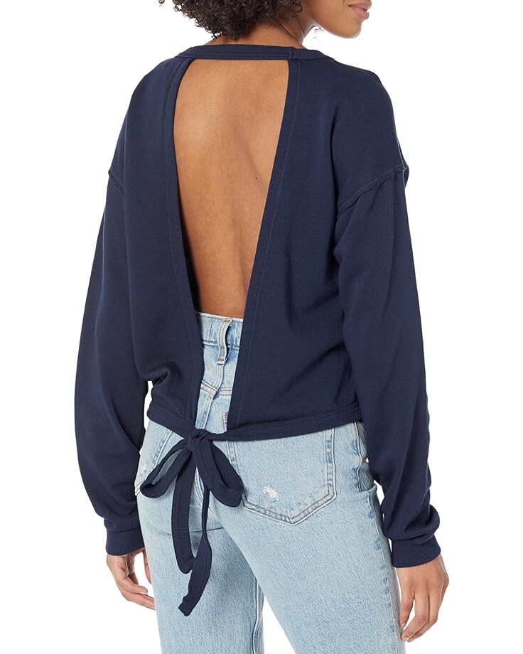 

Толстовка bobi Los Angeles Open Tie-Back Sweatshirt, цвет Dark Navy