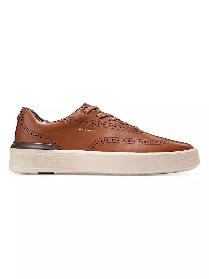 

Кожаные низкие кеды Grandpro Crew Wingtip Cole Haan, цвет tan birch