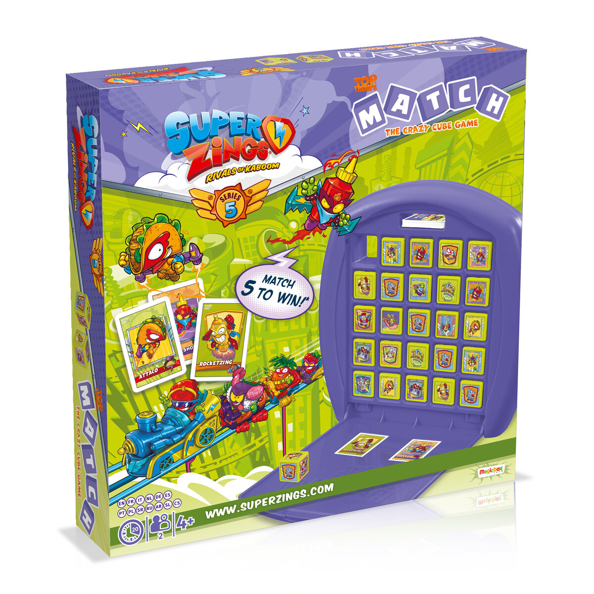 

Матч Super Zings, настольная игра, выигрышные ходы Winning Moves