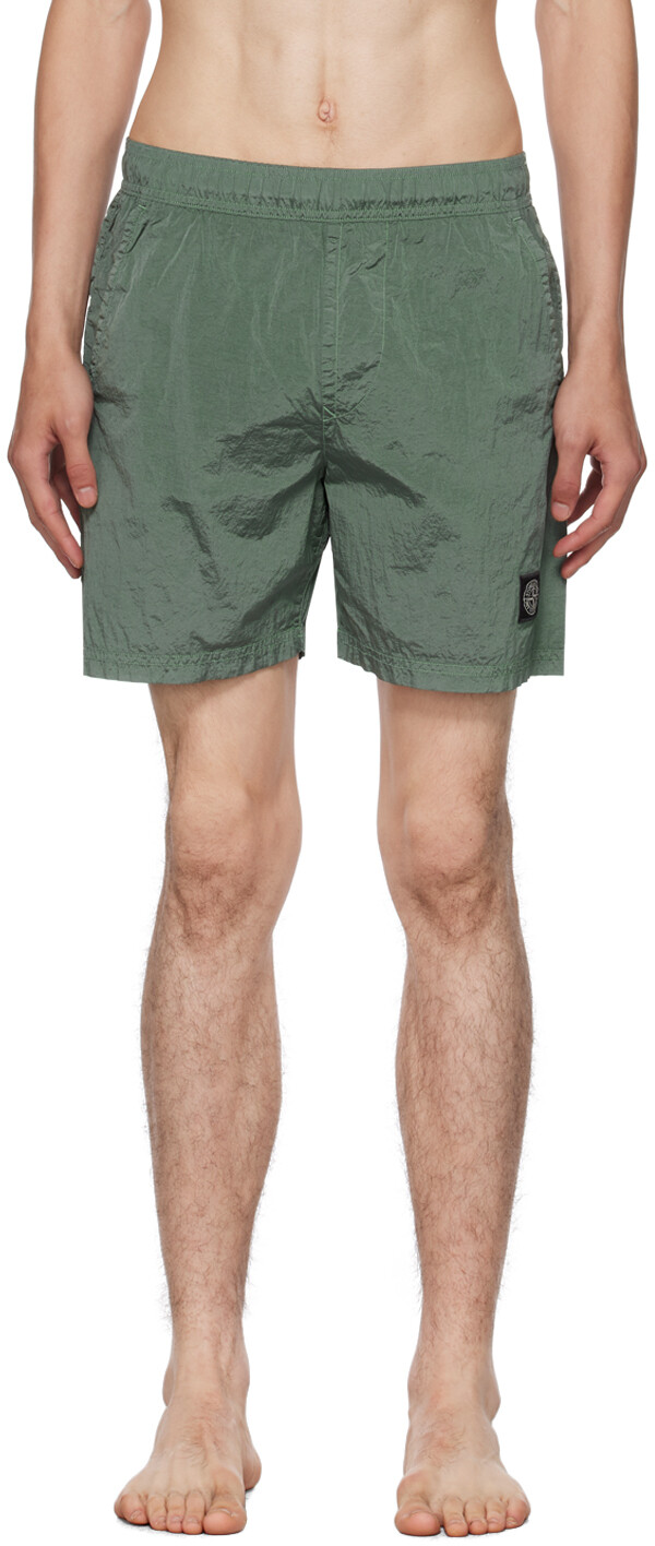 

Зеленые шорты для плавания с двойной окраской Stone Island