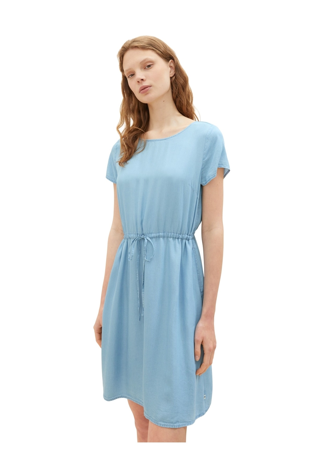 Платье - Бирюзовое - Базовое Tom Tailor Denim, бирюзовый худи tom tailor размер xxl голубой бирюзовый