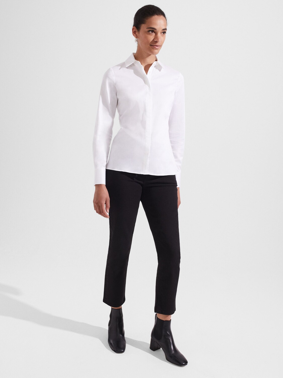 

Укороченные джинсы прямого кроя Hobbs Iva, черные