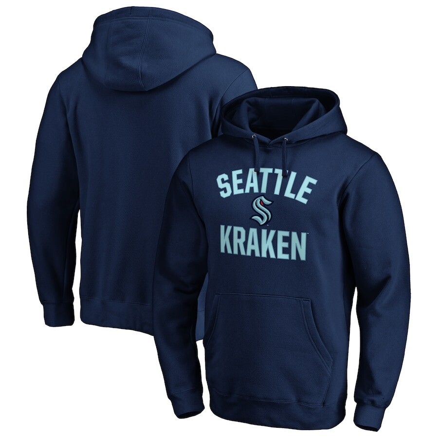 

Пуловер с капюшоном Fanatics Branded Seattle Kraken, нави