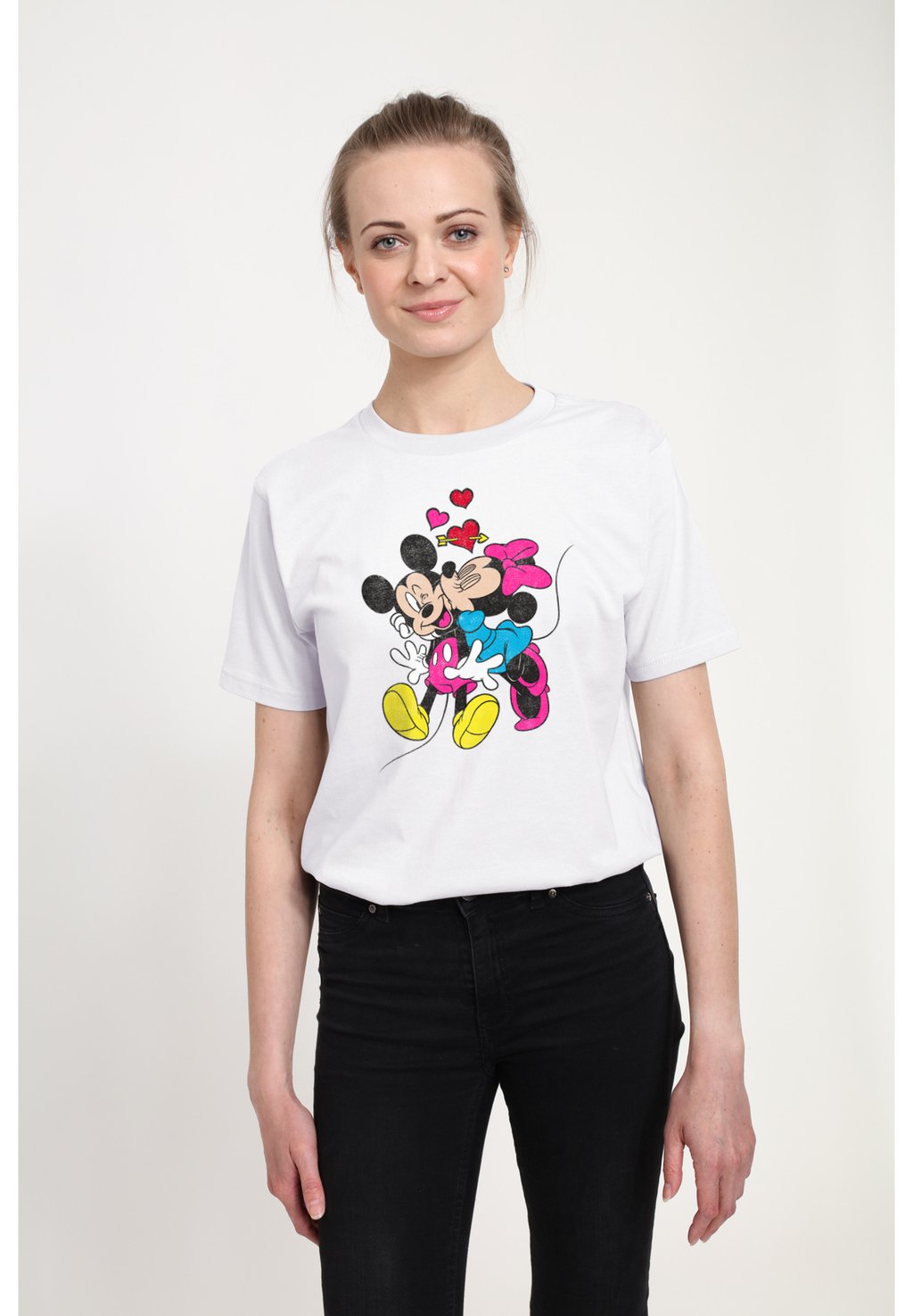 цена Футболка с принтом Mickey Mouse Mickey Minnie Love Disney, белый