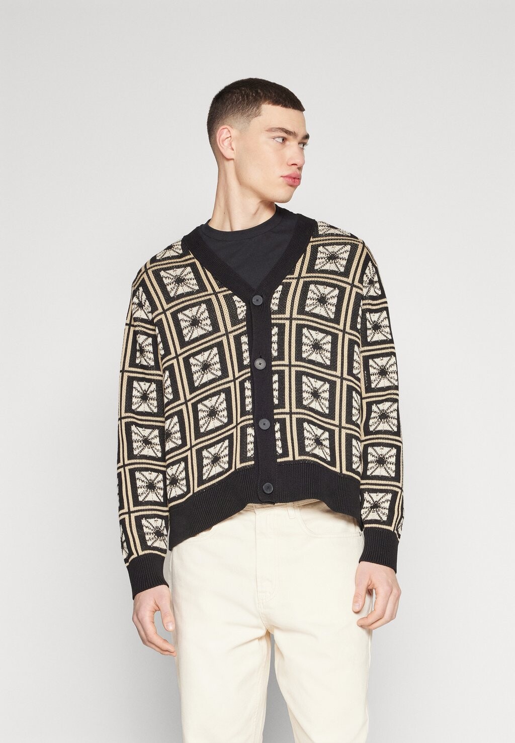 

Кардиган Jorsquare Jacquard Cardigan Jack & Jones, черный
