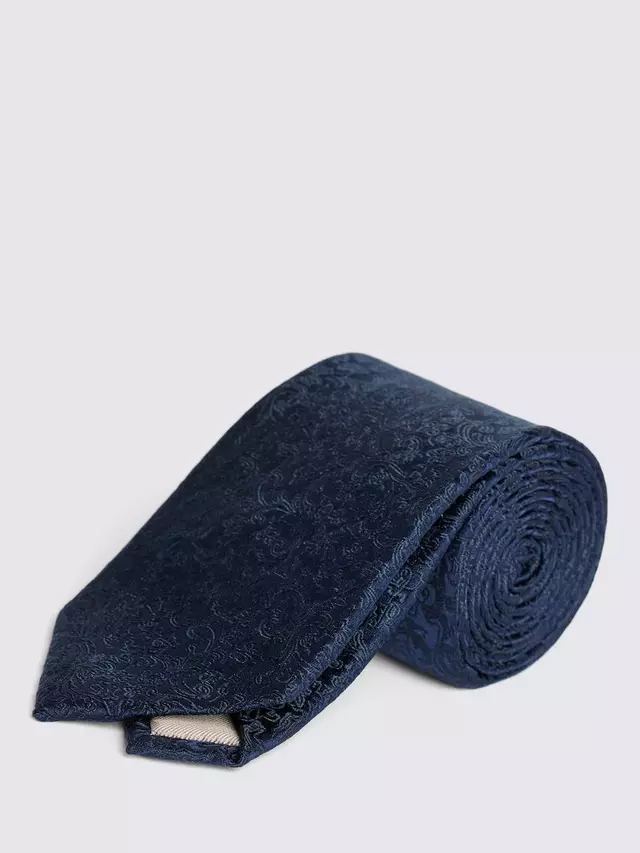 

Галстук Moss Navy Floral, темно-синий