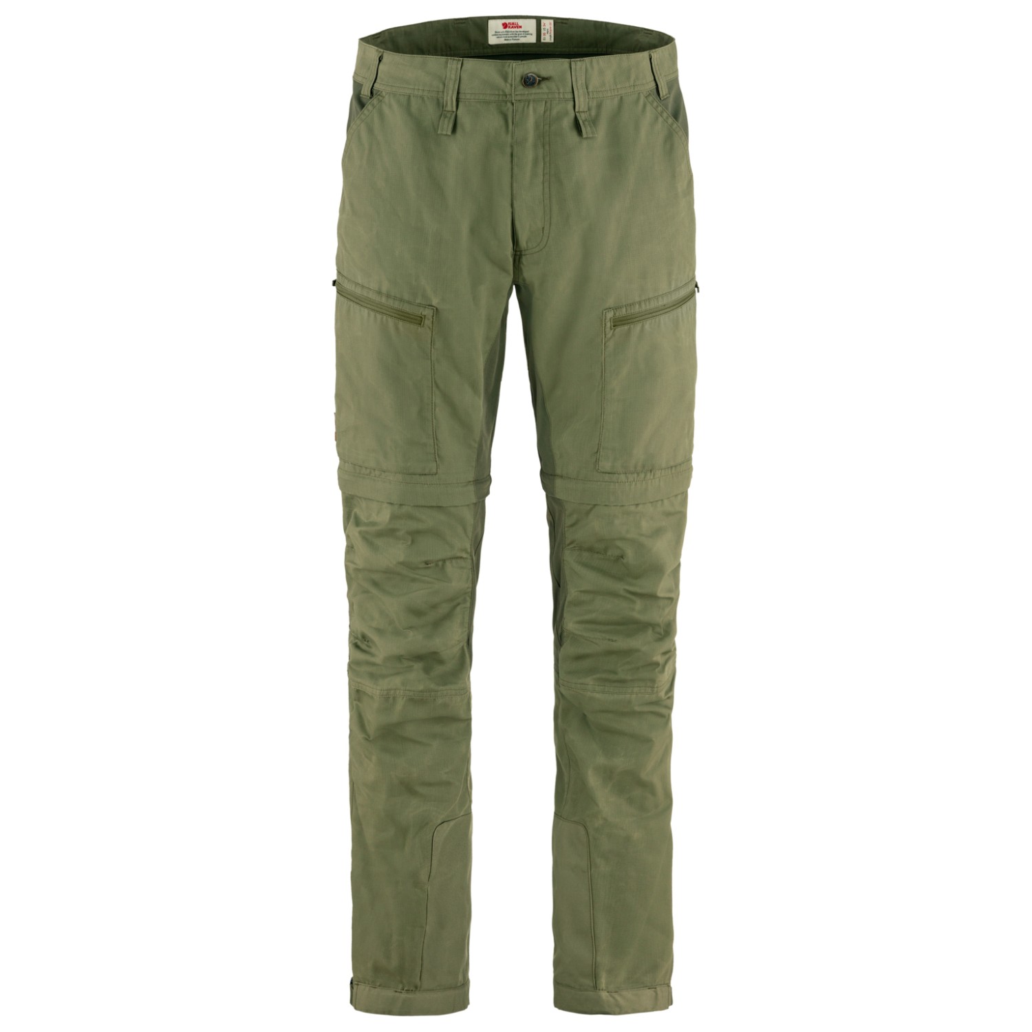 Трекинговые брюки Fjällräven Abisko Lite Trekking Zip Off Trousers, цвет Green/Laurel Green