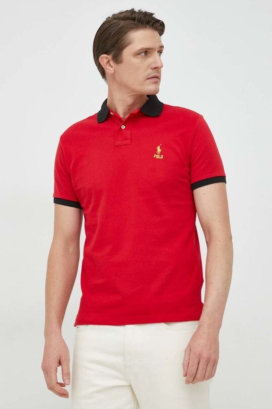 

Хлопковое поло Polo Ralph Lauren, красный