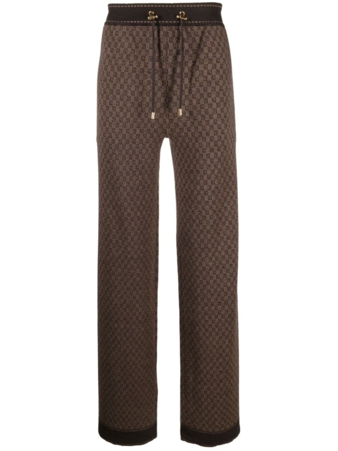

Balmain брюки из шерсти мериноса с монограммой, коричневый