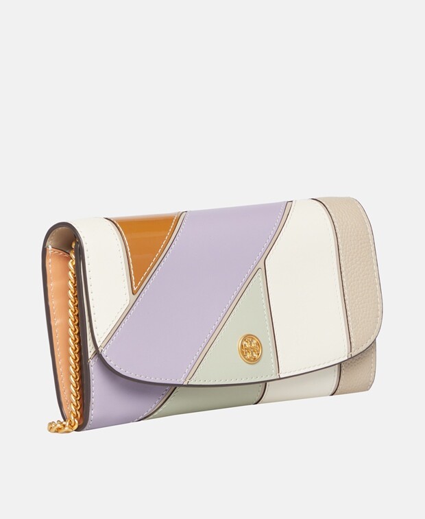 

Кожаная сумка через плечо Tory Burch, фиолетовый