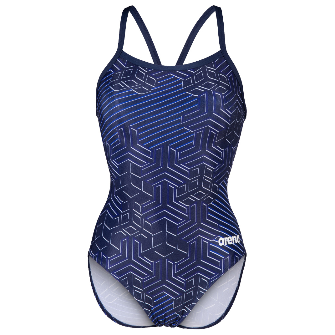 Купальник Arena Women's Kikko Pro Swimsuit Lightdrop Back, цвет Navy/Navy Multi