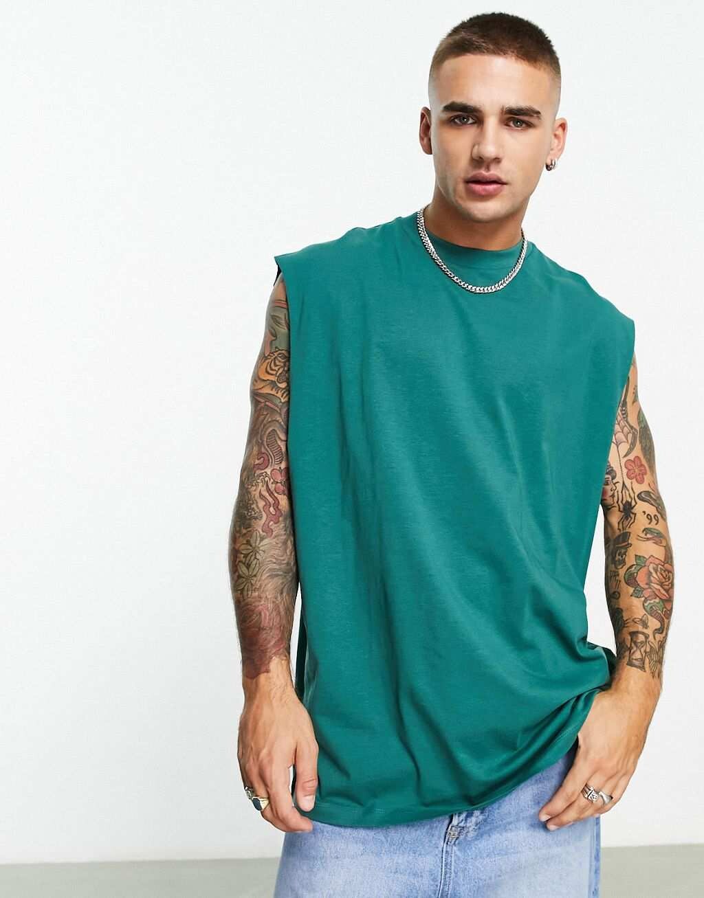 

Ярко-зеленый жилет свободного кроя ASOS Design
