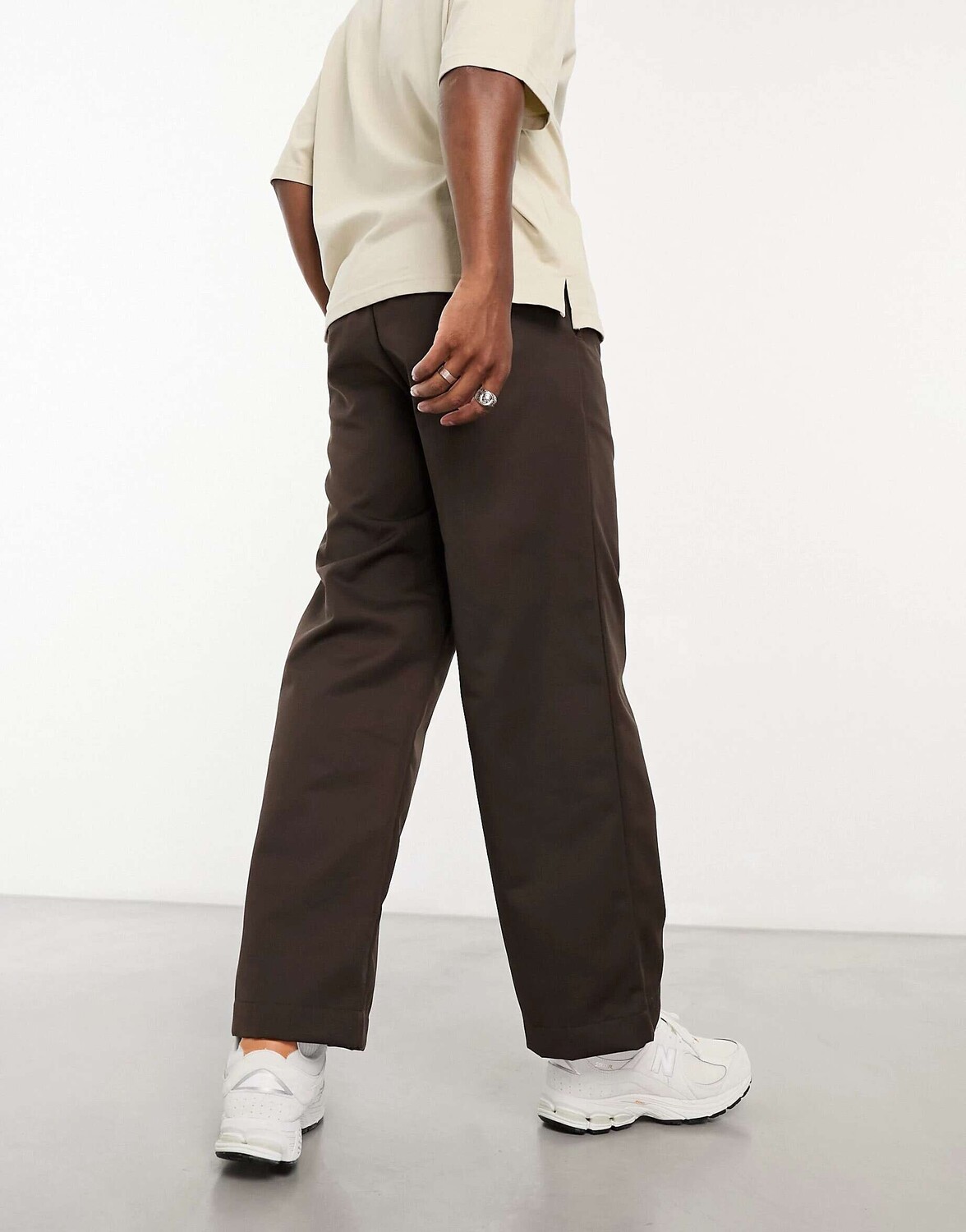 

Коричневые свободные прямые брюки чиносы Carhartt WIP brooker, Коричневый
