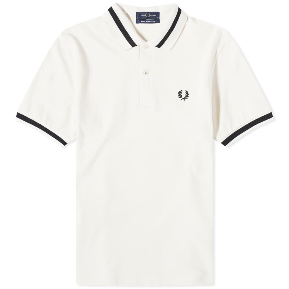

Поло Fred Perry с одним кончиком, экрю/черный