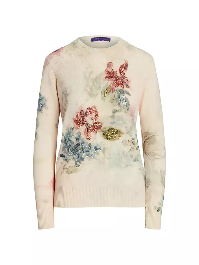 

Украшенный кашемировый свитер Ralph Lauren Collection, мультиколор