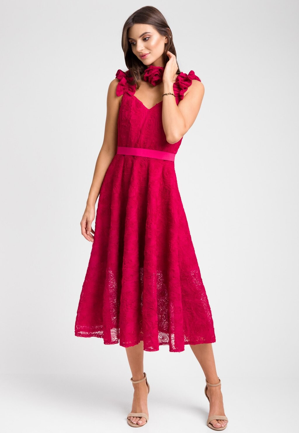 

Коктейльное платье Swing Fashion, красный