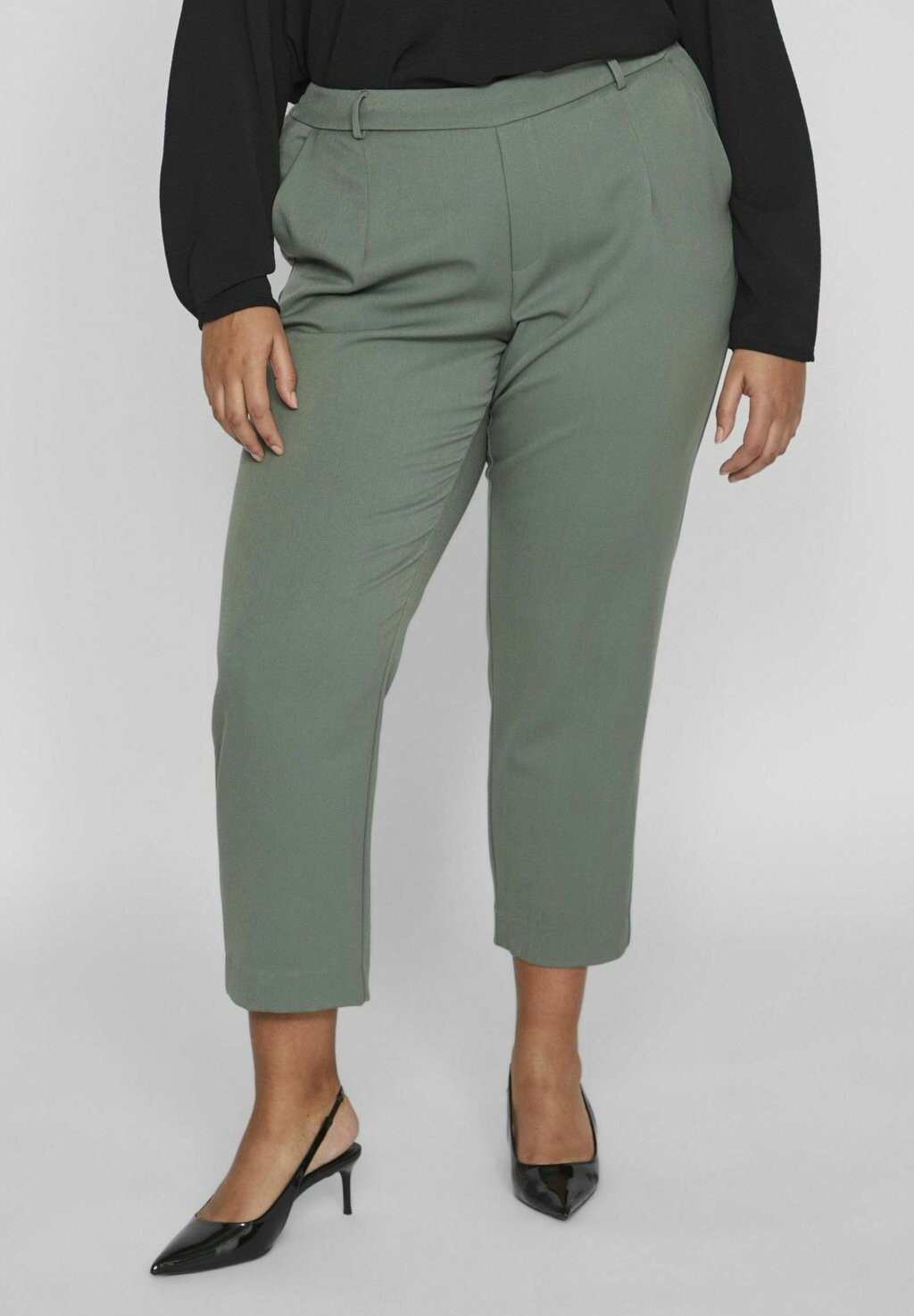 

Брюки High Waist Curve EVOKED VILA, цвет duck green