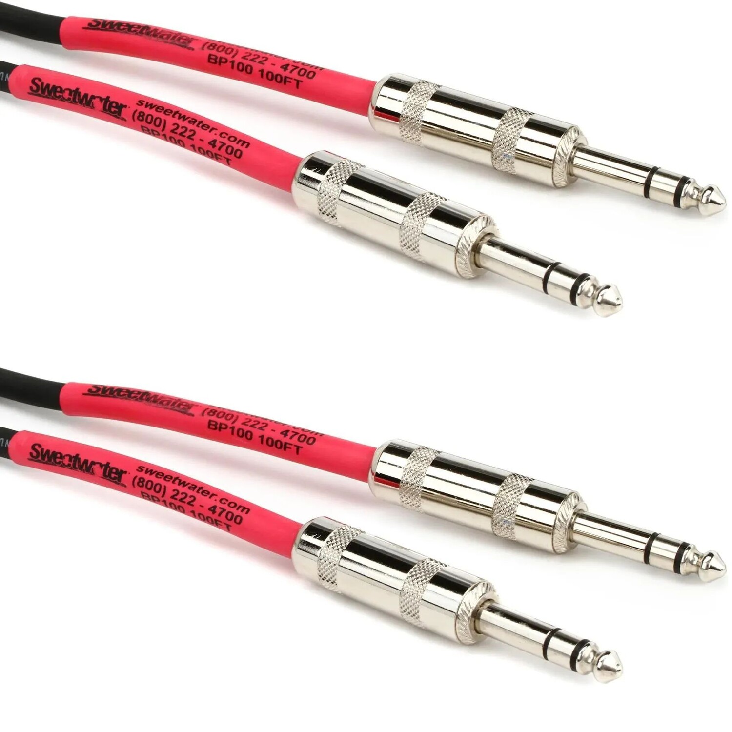 

Сбалансированный патч-кабель Pro Co BP-100 Excellines — штекер TRS 1/4 дюйма на штекер TRS 1/4 дюйма — 100 футов (2 шт.)