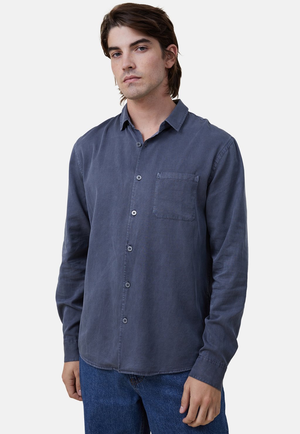 Рубашка STOCKHOLM LONG SLEEVE Cotton On, синий рубашка rugged long sleeve cotton on цвет swag green dusty blue plaid