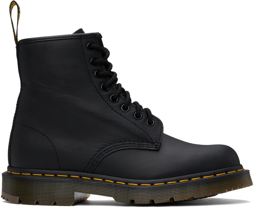 

Черные нескользящие ботинки на шнуровке 1460 Dr. Martens