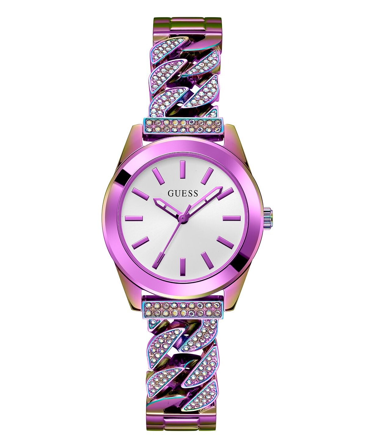 

Женские аналоговые часы из переливающейся нержавеющей стали, 32 мм GUESS