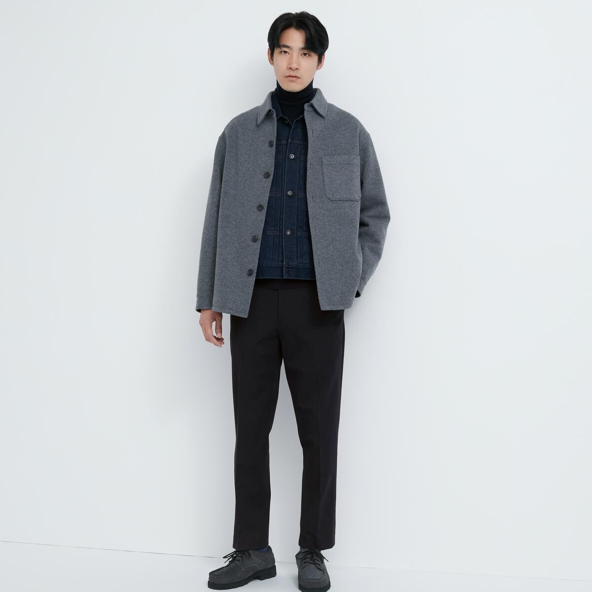 

Брюк Uniqlo Heattech узкие теплые повседневные короткие, темно-синий