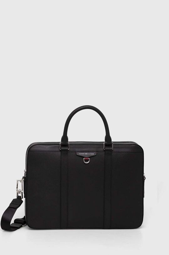 

Кожаная сумка для ноутбука Tommy Hilfiger, черный