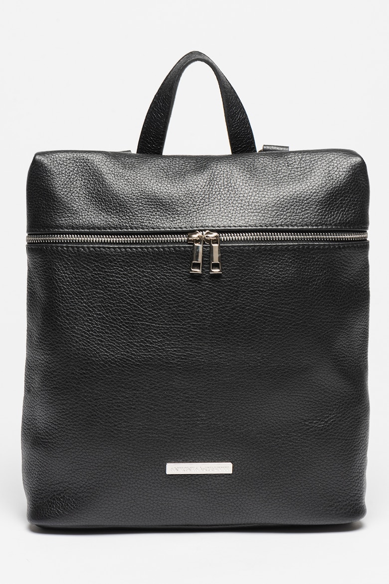 Кожаный рюкзак с регулируемыми лямками Antonia Moretti, черный
