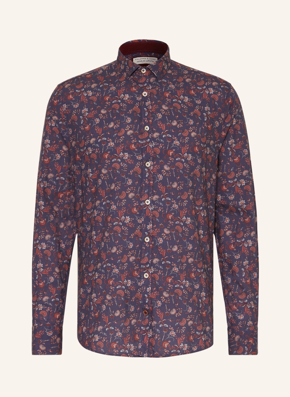 

Рубашка COLOURS & SONS Casual Fit, синий