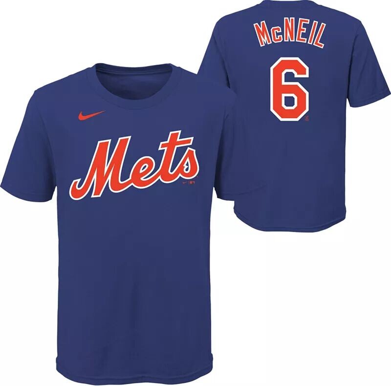 

Синяя домашняя футболка Nike Youth New York Mets Jeff McNeil #6