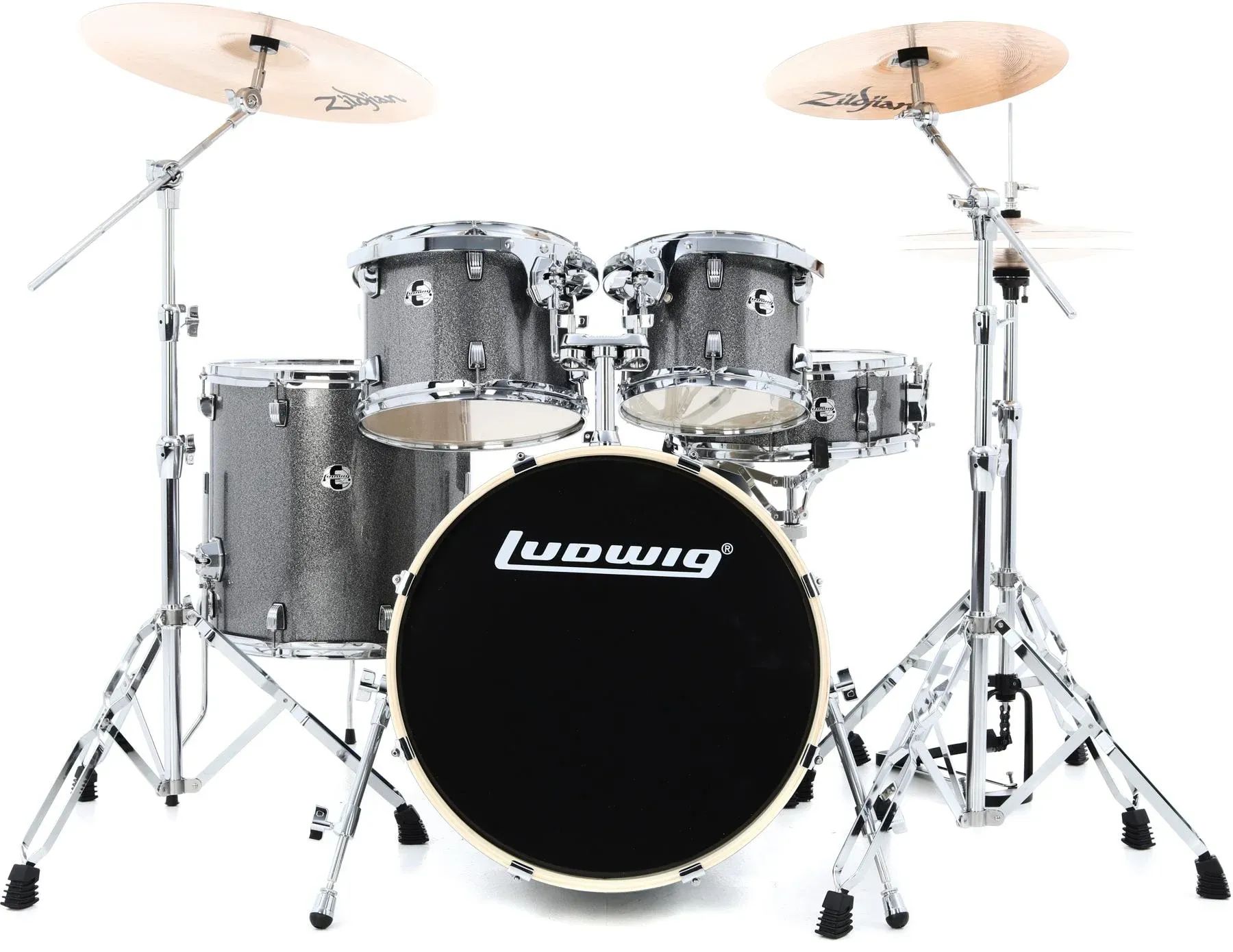 

Полная ударная установка Ludwig Element Evolution из 5 предметов с тарелками Zildjian - Платина