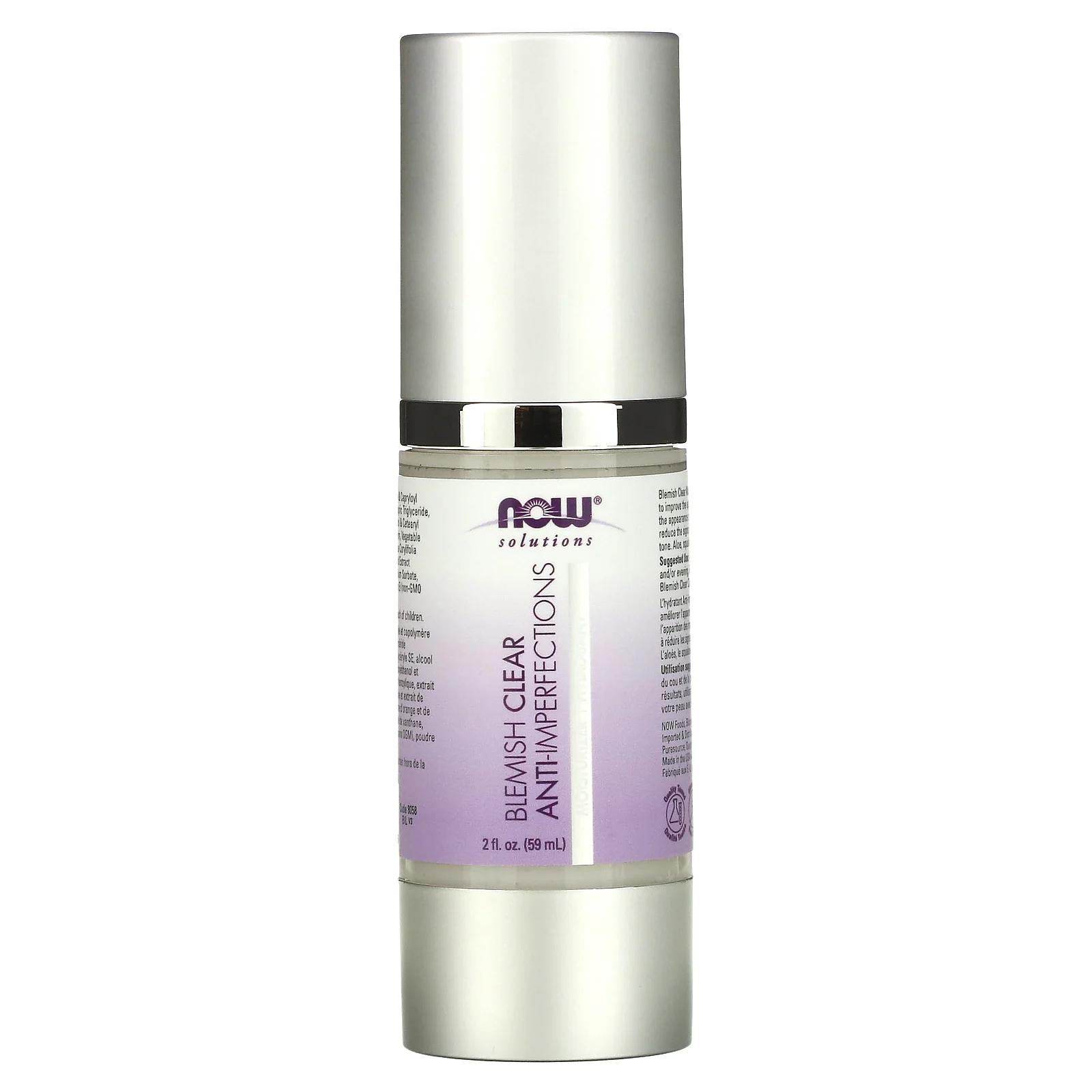 Now Foods Solutions Blemish Clear Moisturizer 2 fl oz (59 ml) advanced clinicals plant based collagen multi lift moisturizer 2 fl oz 59 ml