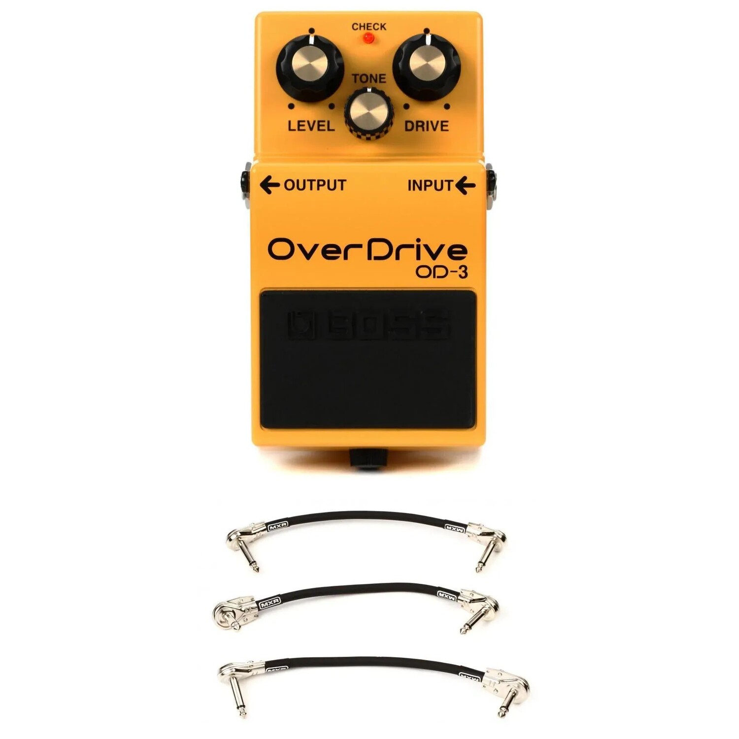 

Педаль овердрайва Boss OD-3 с 3 соединительными кабелями