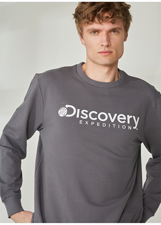 

Мужская толстовка с круглым вырезом антрацитового цвета Discovery Expedition, Черный