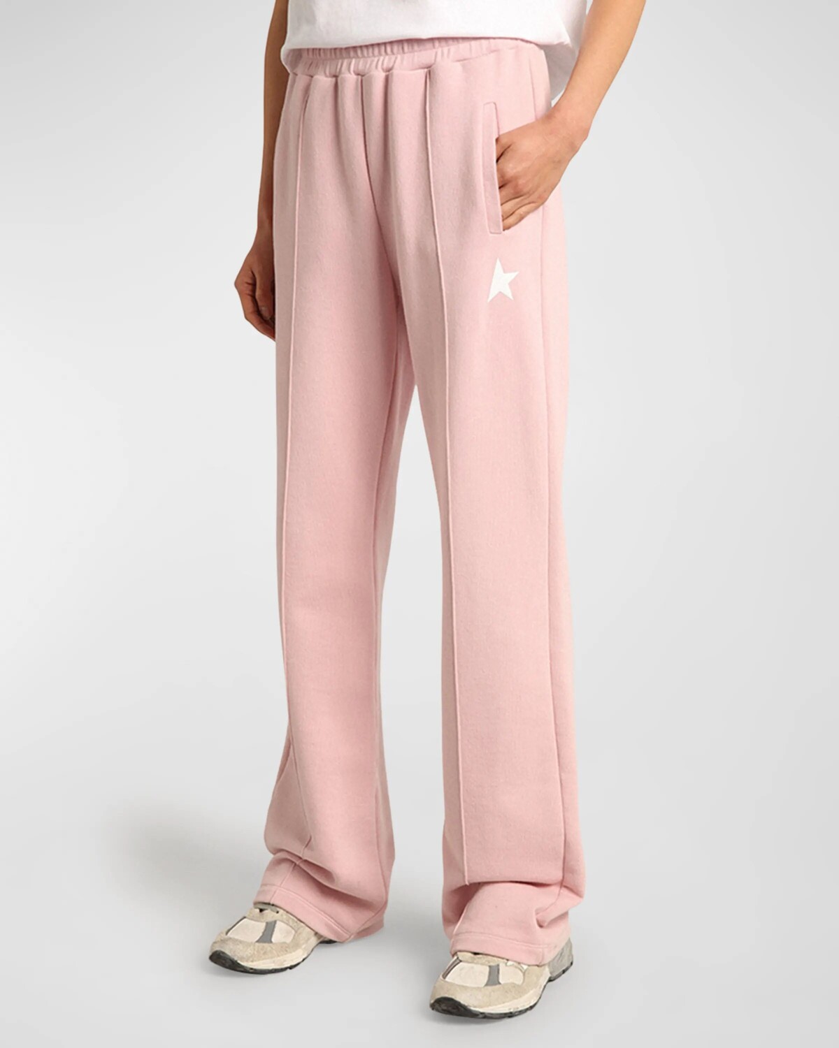 

Широкие спортивные штаны с логотипом Dorotea Star Golden Goose, цвет Pink Lavender Wht