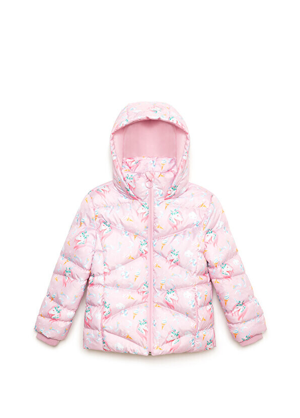 

Розовое пальто с капюшоном для девочек unicorn wonderland Miss Muse