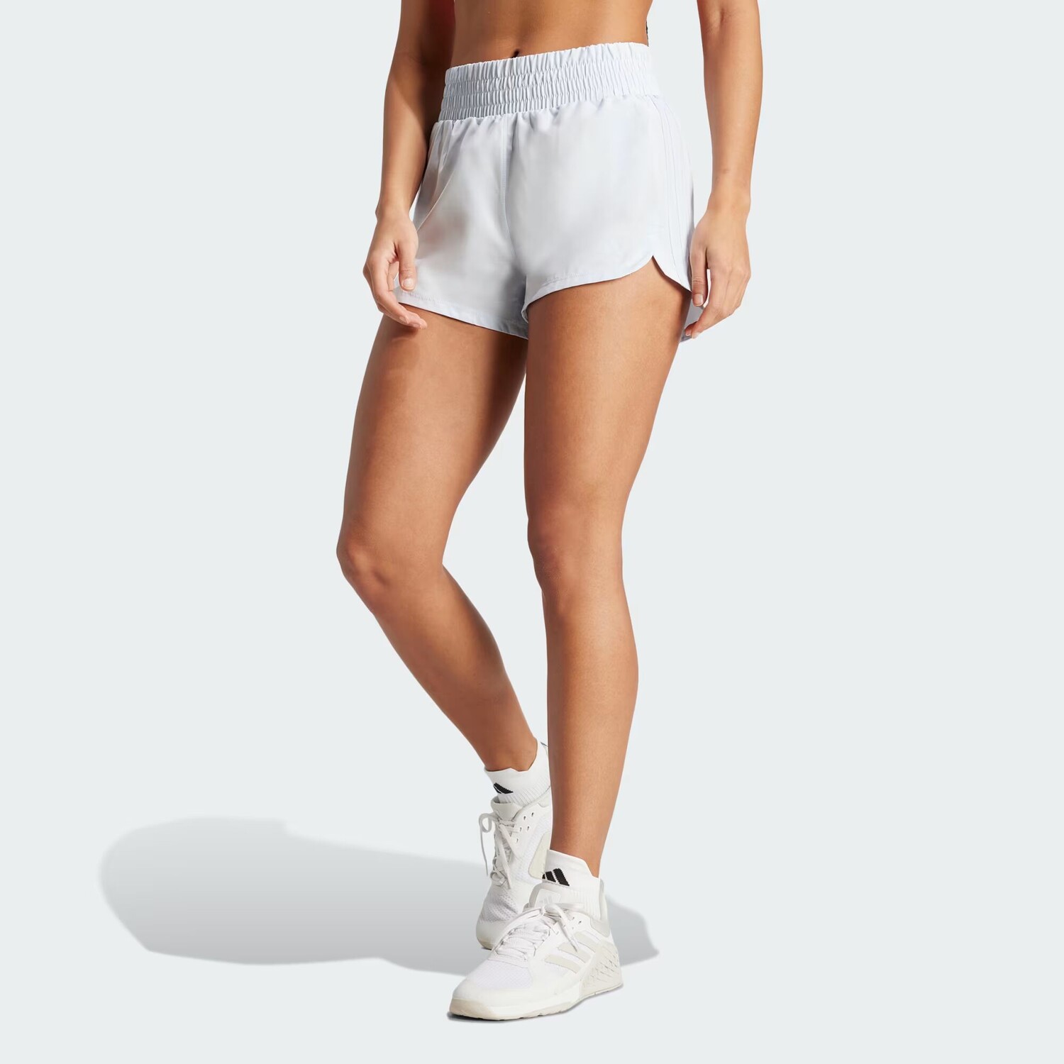 

Тканые шорты с высокой посадкой с 3 полосками Pacer Training Adidas, цвет Halo Blue