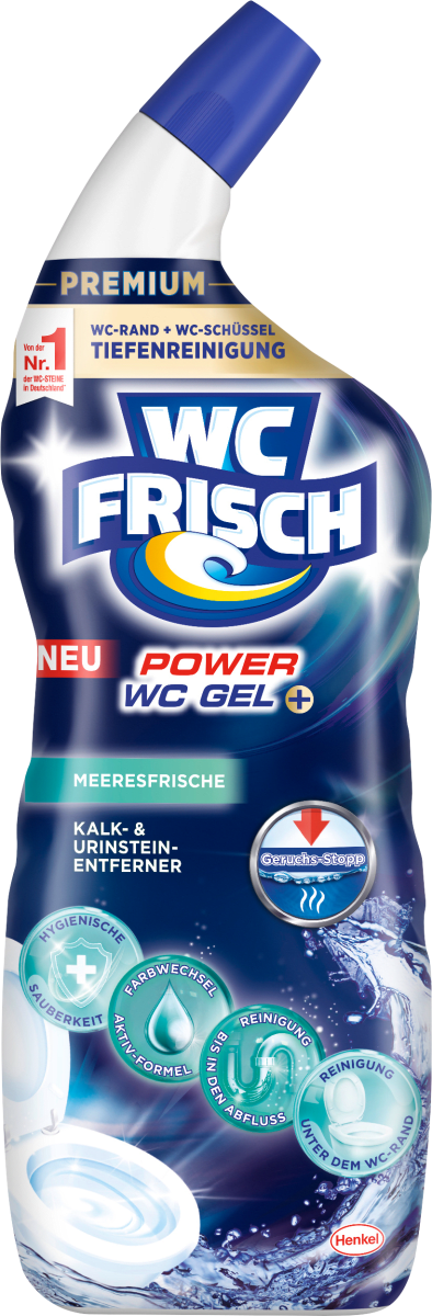 Средство для чистки унитазов Power WC Gel & Sea Freshness 750 мл WC-Frisch