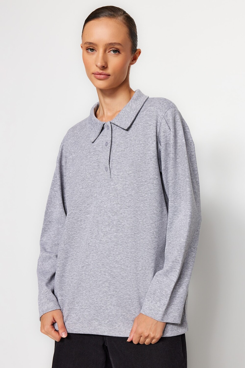 

Туника - Серый - Классический крой Trendyol Modest, серый