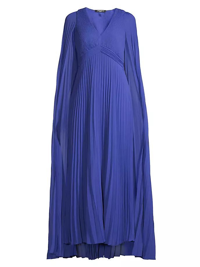 

Платье макси с кейпом Joelle плиссе Ungaro, синий