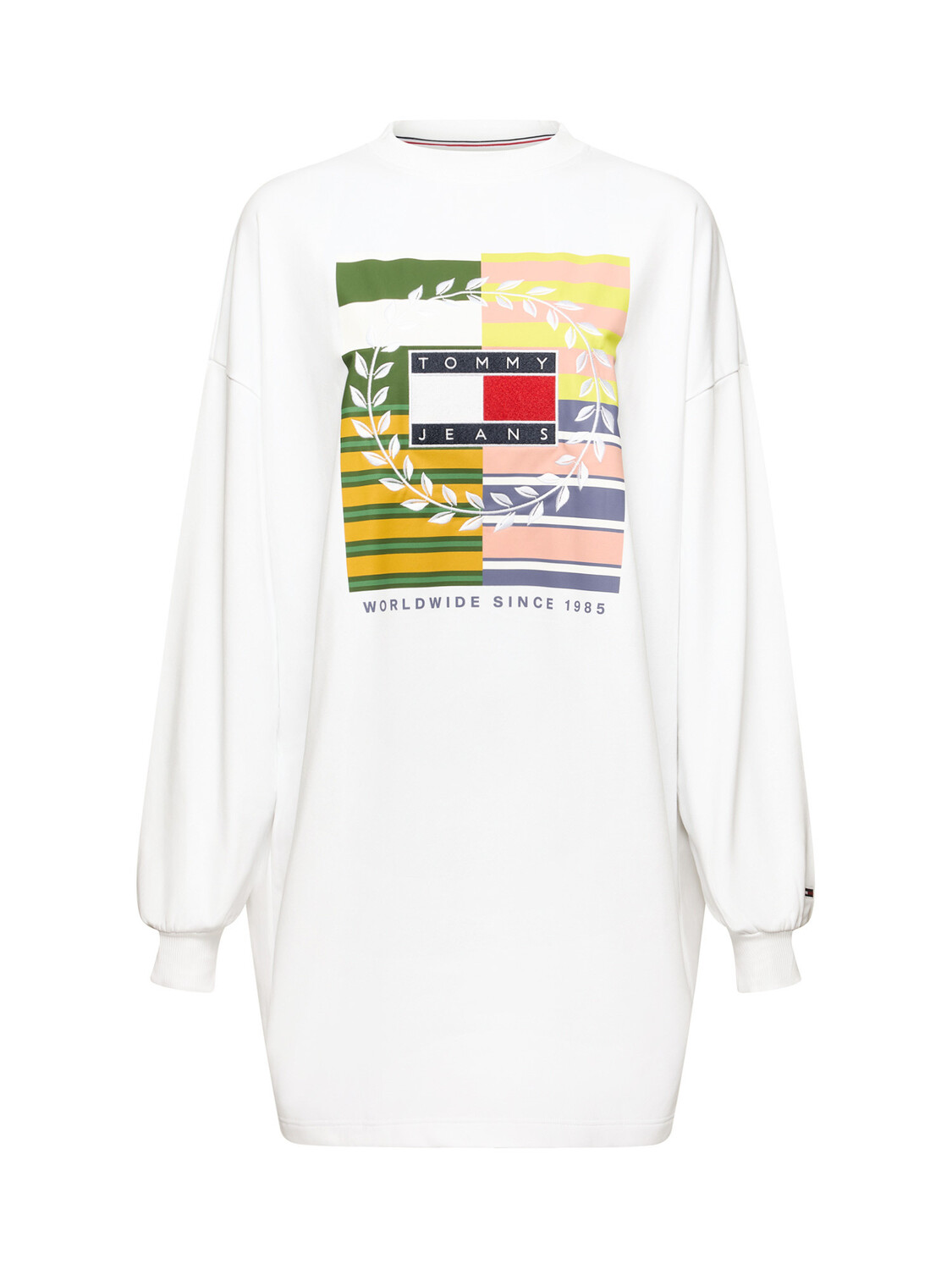 

Tommy Jeans Мини-платье с принтом, белый