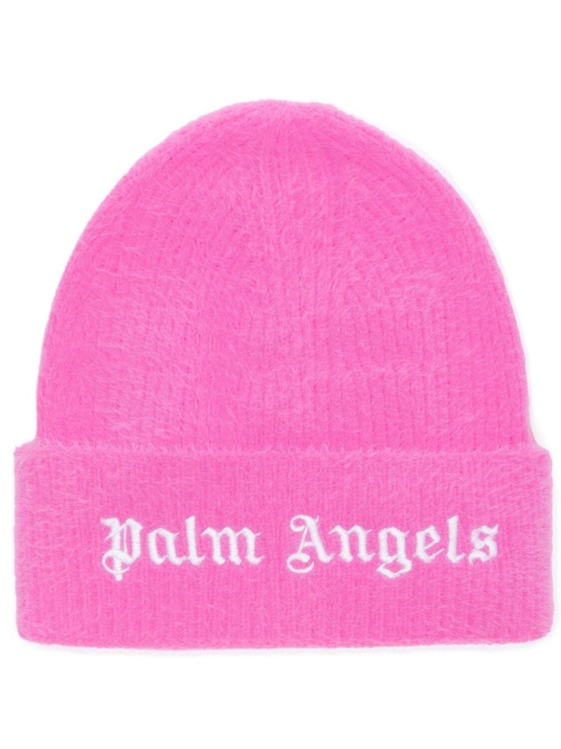 

Palm Angels шерстяная шапка бини с вышитым логотипом, розовый