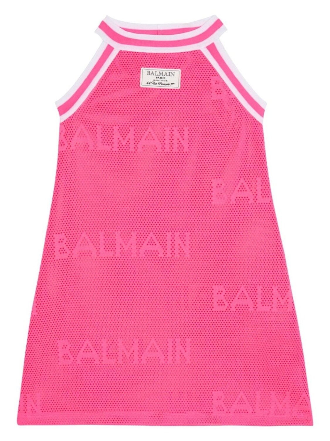 

Balmain Kids платье без рукавов с нашивкой-логотипом, розовый